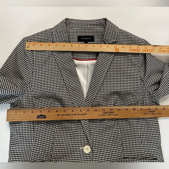 Talbots Women’s blazer Jacket Gingham pattern Size 10 - Picture 4 of 14
